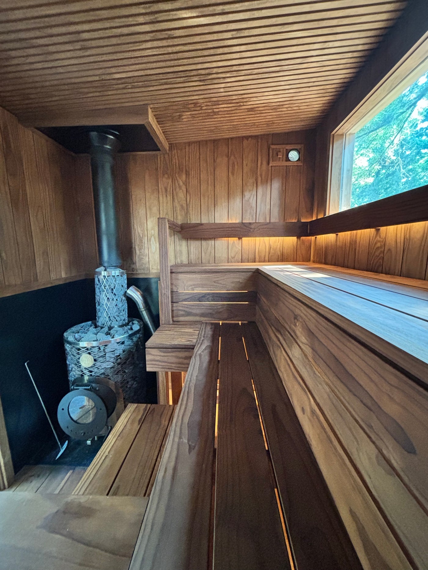 Custom backyard sauna