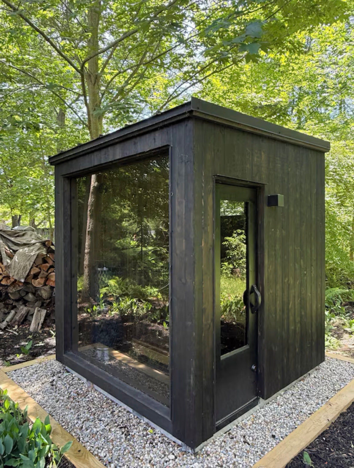 Custom backyard sauna