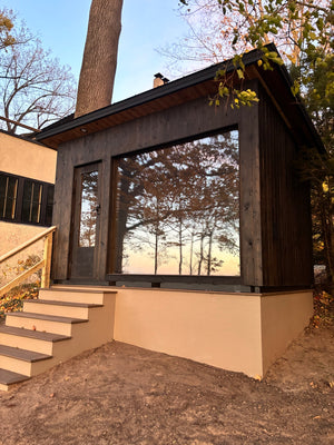 Lakeside sauna build