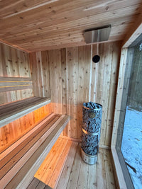 The Gather sauna interior detail